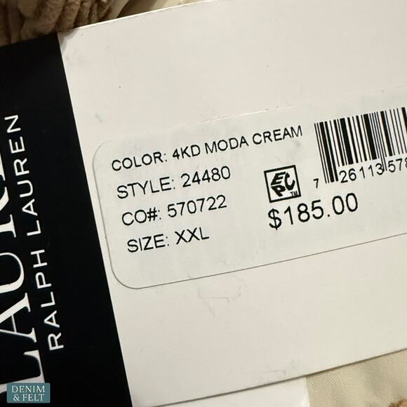 NEW Lauren Ralph Lauren Moda Cream Quilted Corduroy Trim Jacket Plus Size XXL - Picture 15 of 16